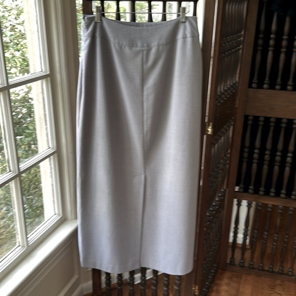 Gray Maxi Skirt Size 10 Long Size Zip Workwear - Picture 3 of 8